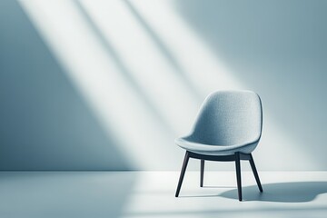 Modern chair in minimalist room