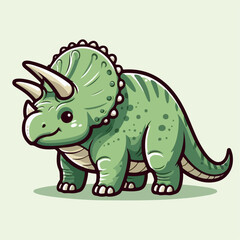 Naklejka premium donosaurus tryceratops vector illustration
