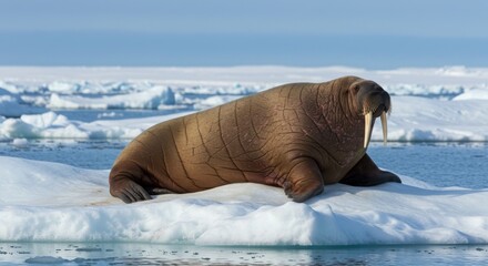 Fototapeta premium Walrus on Ice Photo