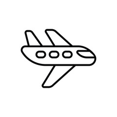 Airplane icon vector stock illustration