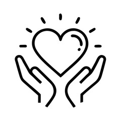 Obraz premium Hands Holding a Heart Symbolizing Love and Gratitude 