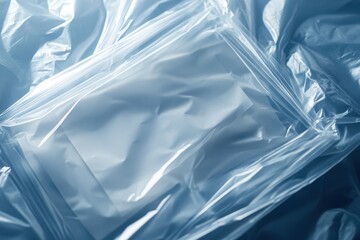 Obraz premium A close-up of crumpled plastic bags, showcasing a modern and minimalistic aesthetic.