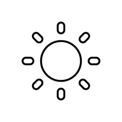 Sun icon vector stock illustration