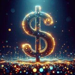 The dollar sign ($): Universally recognized as the symbol for the US dollar and often used as a general representation of currency, wealth, and finance.