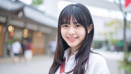 日本人,女性,10代,嬉しそう,シンプルな白い背景,Simple white background,Japanese,Female,Teens,Happy-looking
