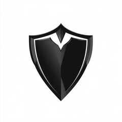 Stylized black shield emblem with a sleek, modern design, suitable for branding or security themes.