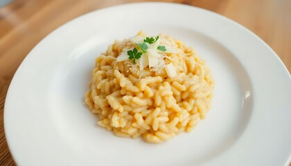 white plate topped with macaroni and cheese