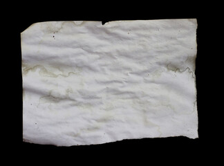 torn ripped paper on black background.