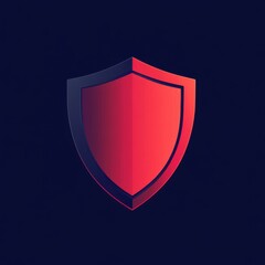 Stylized red and black shield icon on a dark background, symbolizing protection and security.