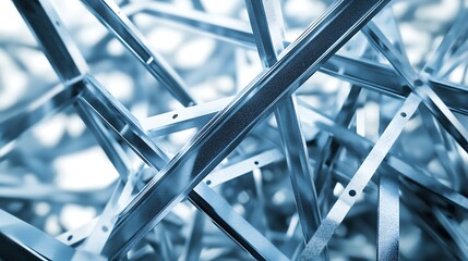 Intersecting Metallic Structures in a Complex Pattern