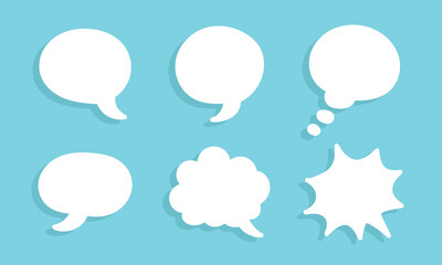 Vector Hand Drawn Bubble Message Collection. Hand Drawn Speech Bubble Set