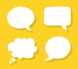 Vector Bubble Message Collection. Speech Bubble Set