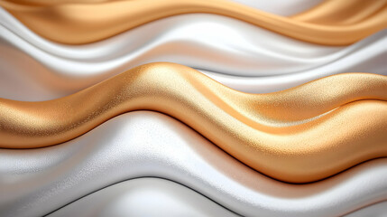 Obraz premium Abstract Gold and Silver Waves Background