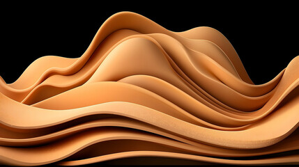 Fototapeta premium Abstract Golden Waves with Particles