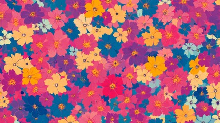 Colorful Floral Pattern Background Texture