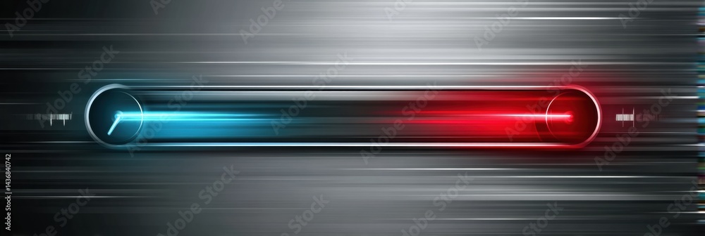 Poster Loading Bar With Vibrant Digital Counters Displayed in Dynamic Motion Blur Effect
