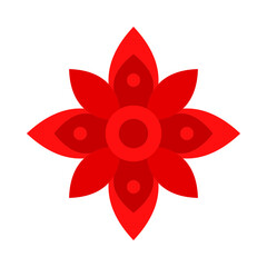 Poinsettia flat icon