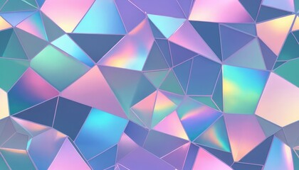 Fototapeta premium Abstract colorful geometric illustration featuring bright triangle pattern design.