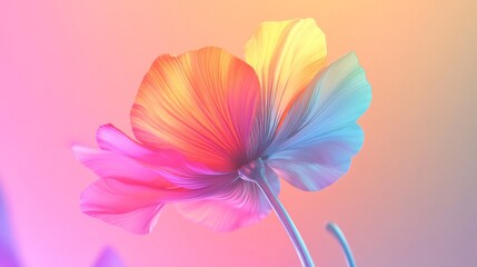 Vibrant Pastel Flowers Close Up