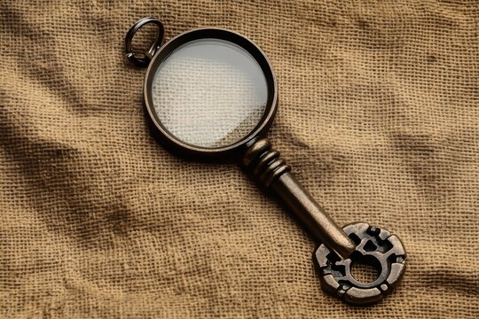 A real estate review and the concept of privacy, with keys being examined under a magnifying glass