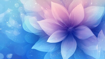 Fototapeta premium Soft Pastel Flower Bloom with Blue Pink Purple Petals