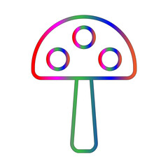 Mushrooms line gradient icon