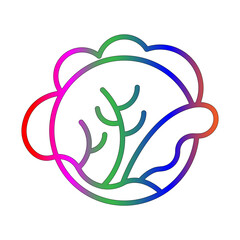 Radicchio line gradient icon