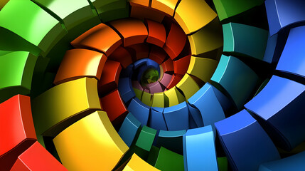 Obraz premium Colorful geometric spiral design backgrounds