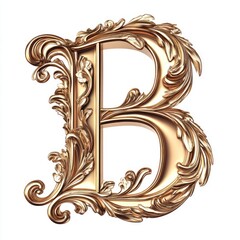 Ornate Gold Capital Letter B (2)