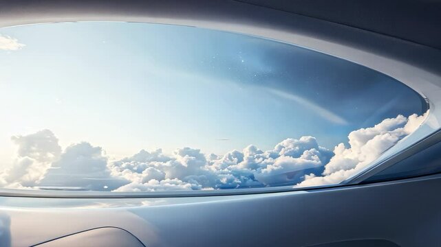 Above the Clouds Viewing Magnificent Cloud Sea from a Futuristic Cabin