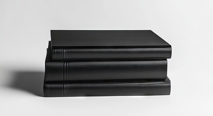 Stack of black books (1)