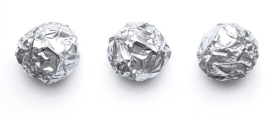 Crumpled Aluminum Foil Balls