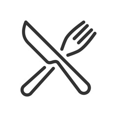 Obraz premium Fork and knife icon. Menu symbol. perfect for representing food, restaurant, or dining