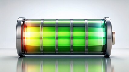 Battery Charging, Power, Energy, Wireless Charging,  Isolated on White Background Stock Photo