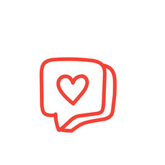 valentine outline illustration