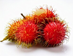 Rambutan fruit at white background