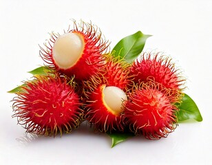 Rambutan fruit at white background