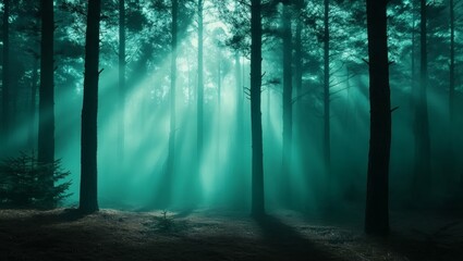 Fototapeta premium Forest with Light Rays