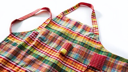 Close-up Macro Shot of a Clean Apron, Isolated on White Background - Perfect for Culinary, Cooking, or Baking Stock Photos