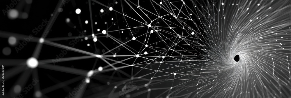 Poster Machine Learning Process Visualized as Dynamic Geometric Structure Evolving in Complex Patterns