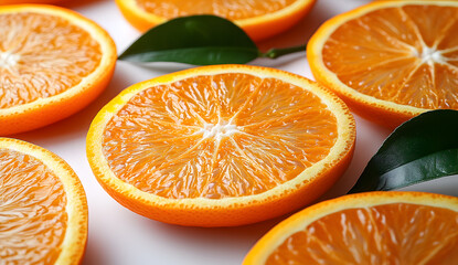 Fresh Orange Slices with Vibrant Color &ndash; A Refreshing Citrus Delight