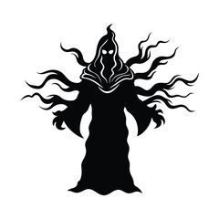 Wraith with Tendrils of Smoke for Arms Silhouette