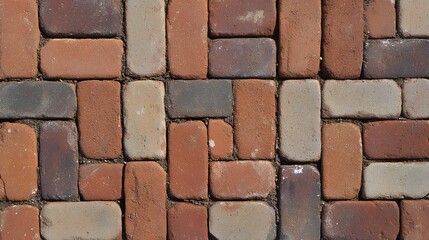 Obraz premium Multicolored Brick Pavement Texture Background