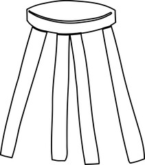 Lined Bar Couch Furniture Hand Drawn