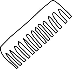Lined Comb Self Care Element Hand Drawn