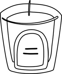 Lined Candle Light Hand Drawn