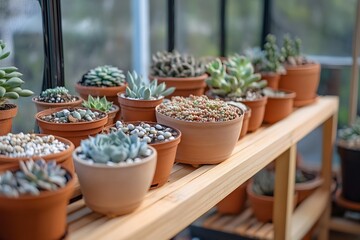Succulent Plants Greenhouse Collection Terracotta Pots