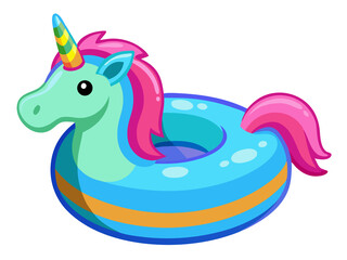 Fototapeta premium Inflatable Unicorn Pool Float