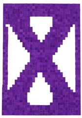Obraz premium Purple Mosaic Tile Design with Geometric Openings