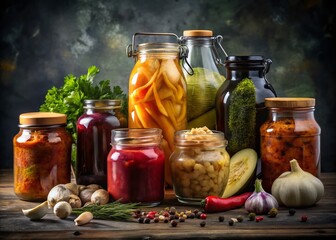 Diverse Fermented Foods: Kimchi, Sauerkraut, Pickles, Kombucha, and More